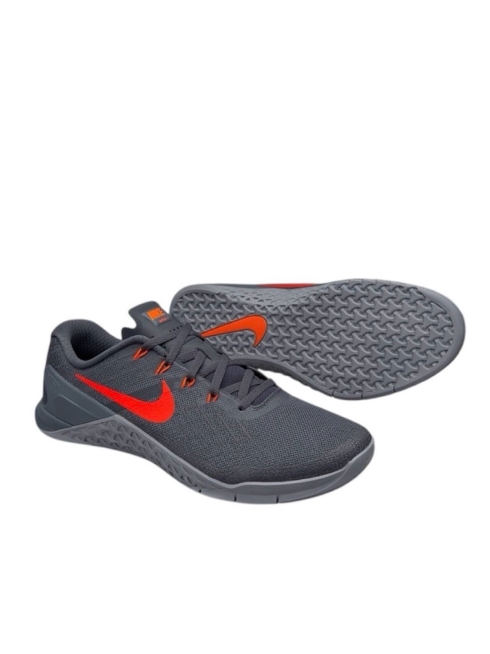 Nike - Men's Metcon 3 Grey / Orange Training Shoes Size 9.5